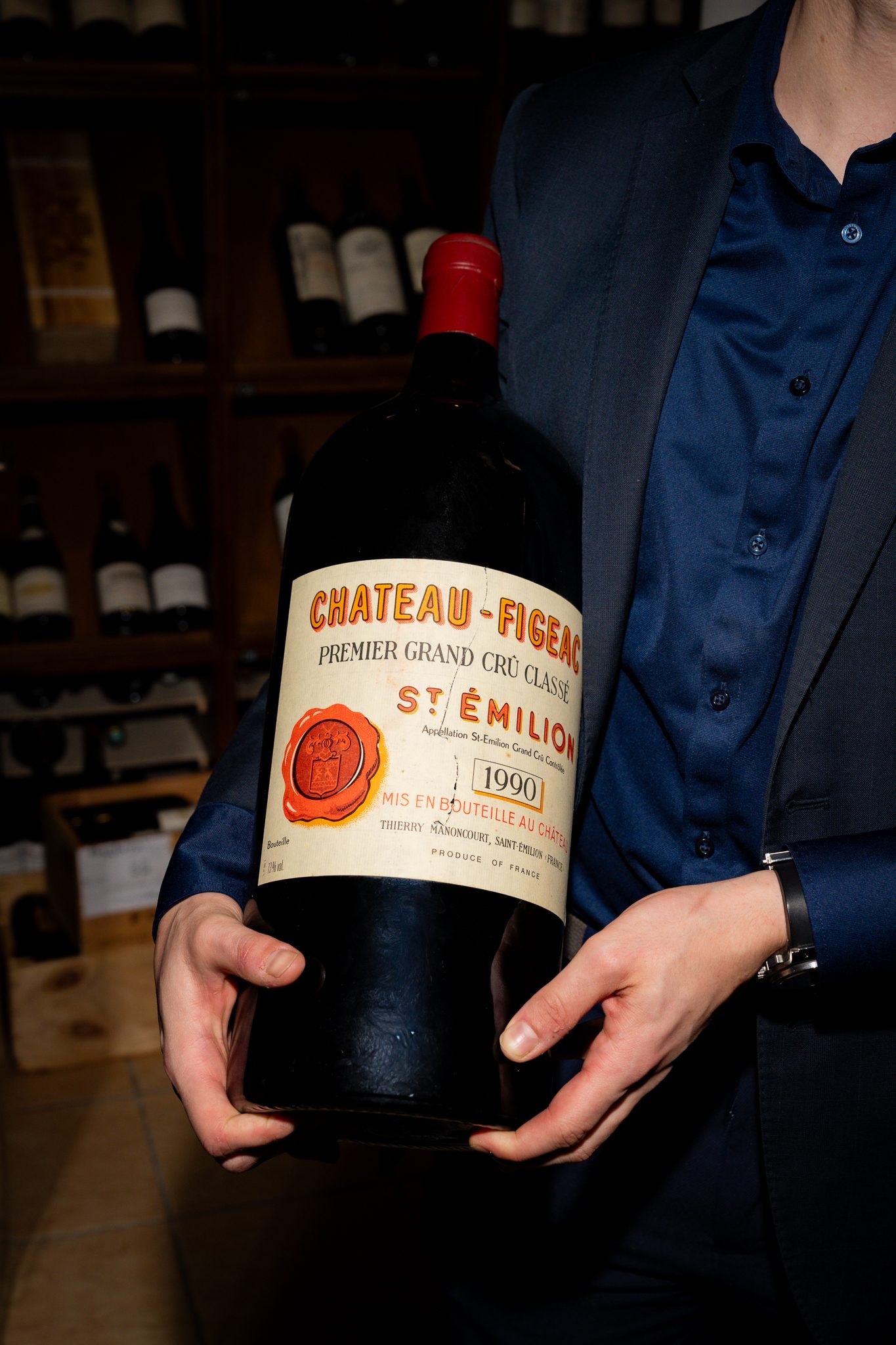 Un magnum de Château-Figeac 1990