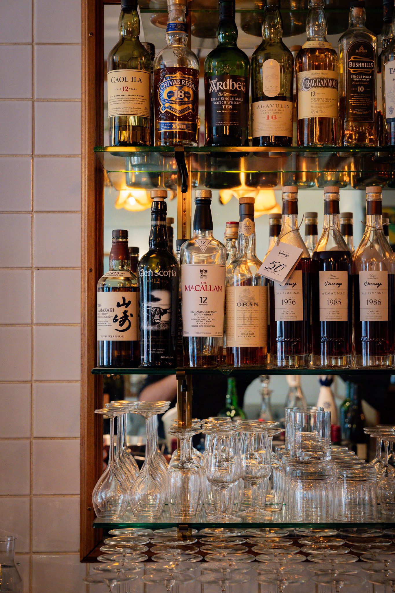 The bar and its bottles